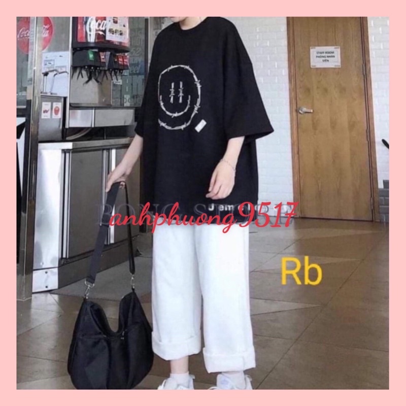 Set Quần Dài Trắng suông Áo Sadboiz Nữ [FREESHIP Bộ đồ culottes trơn  kèm thun form rộng tay lỡ in hình vintage Ulzzang