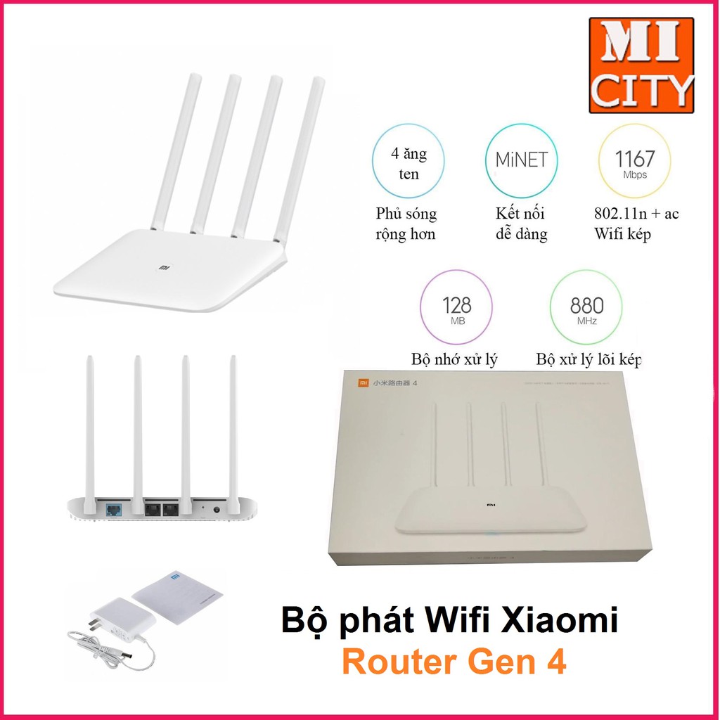 Bộ phát Wifi Router Xiaomi Gen 4C / Gen 4A / 4 Pro | WebRaoVat - webraovat.net.vn