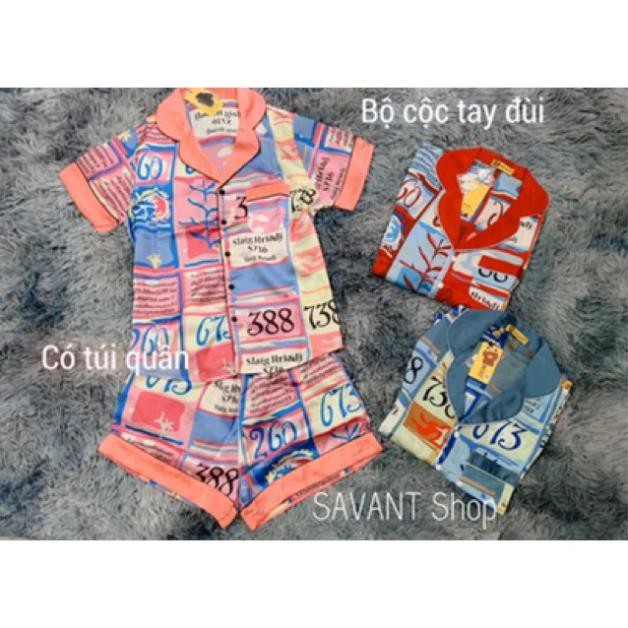 Đồ ngu Pijama Cộc Tay Quần Đùi Lụa SaTin Cao Cấp <3 | BigBuy360 - bigbuy360.vn