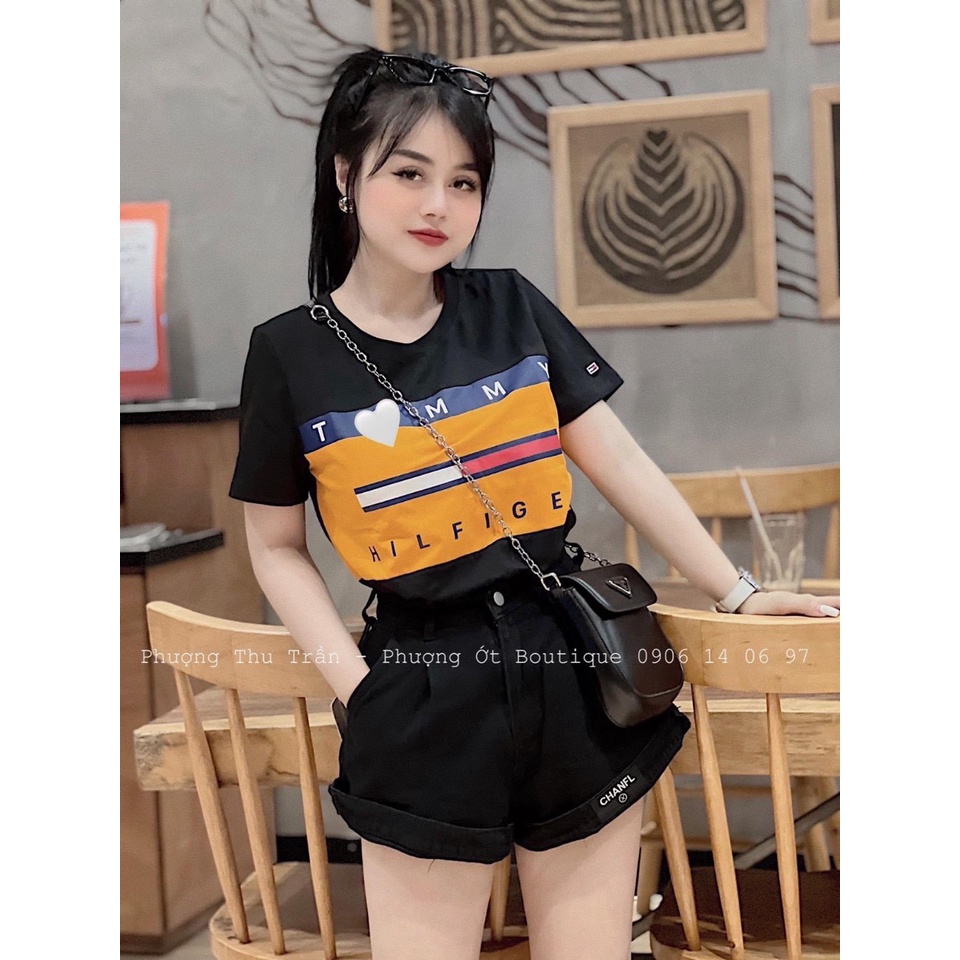 Set áo phông thụng TOM mix quần short đùi kaki DN845