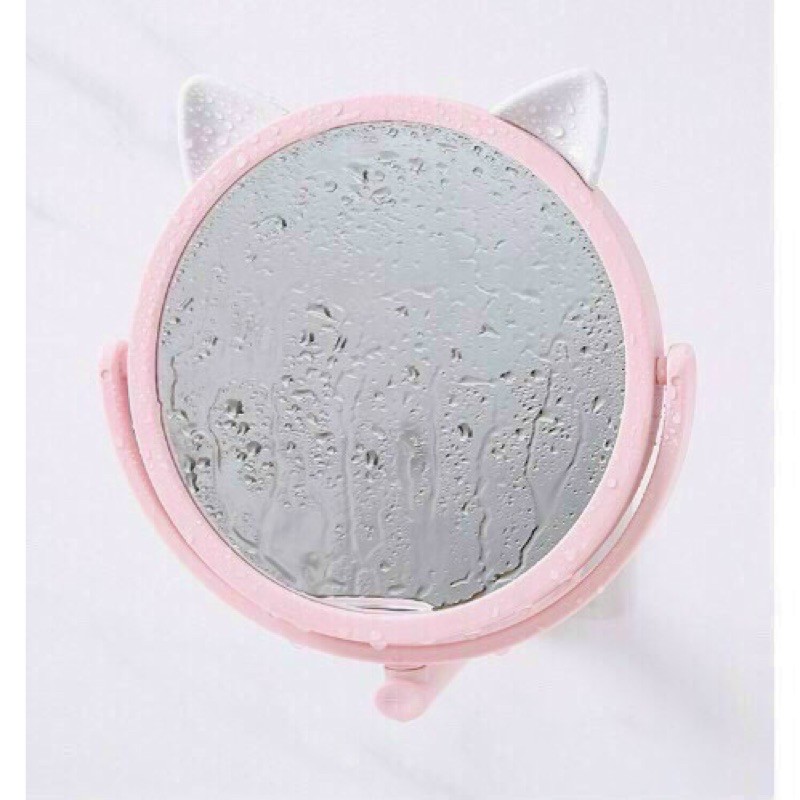 Gương trang điểm gắn tường tai thỏ đáng yêu size 14*20cm