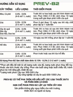 Phân Bón Lá Sinh Học PREV-B2