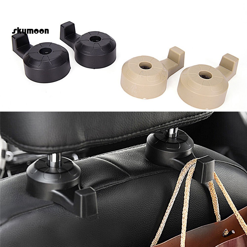 Set 2 móc treo đồ gắn phía sau ghế ngồi xe hơi