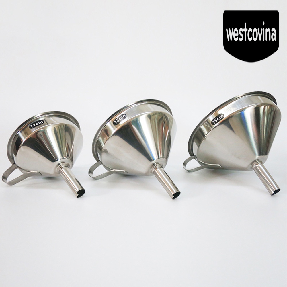 [Hot]☀ Phễu Rót Dầu Bằng Thép Không Gỉ 11 / 13 / 15cm
