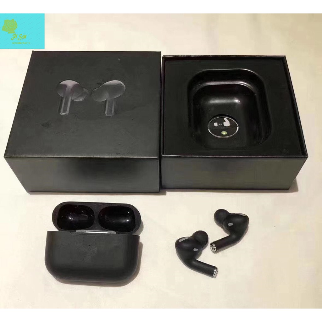 Tai nghe bluetooth mini i5000 Blackpods Pro, đen nhám huyền bí, Có chống ồn, đỏi tên, Định vị, Sạc không dây. BH 6 tháng