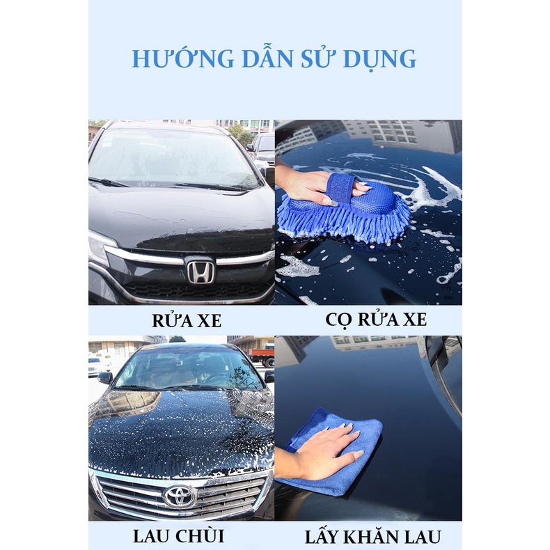 Găng tay bông vệ sinh xe Ô Tô chất liệu mềm siêu hút nước