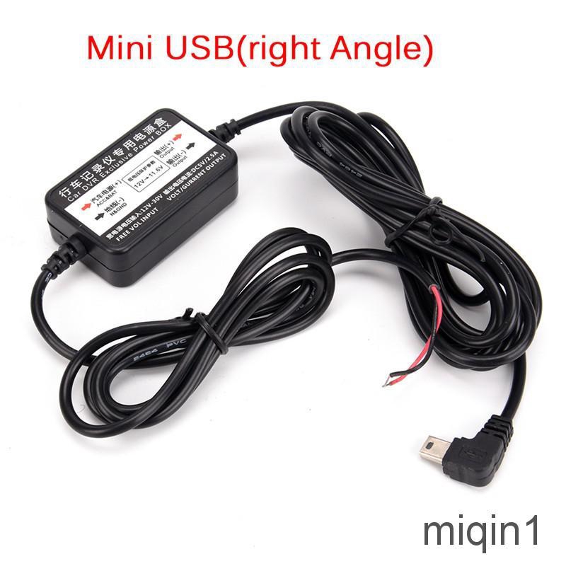 Bộ Chuyển Đổi Nguồn Điện Mq1My Mini Usb / Micro Usb Có Dây Cứng 2.5a Cho Xe Hơi