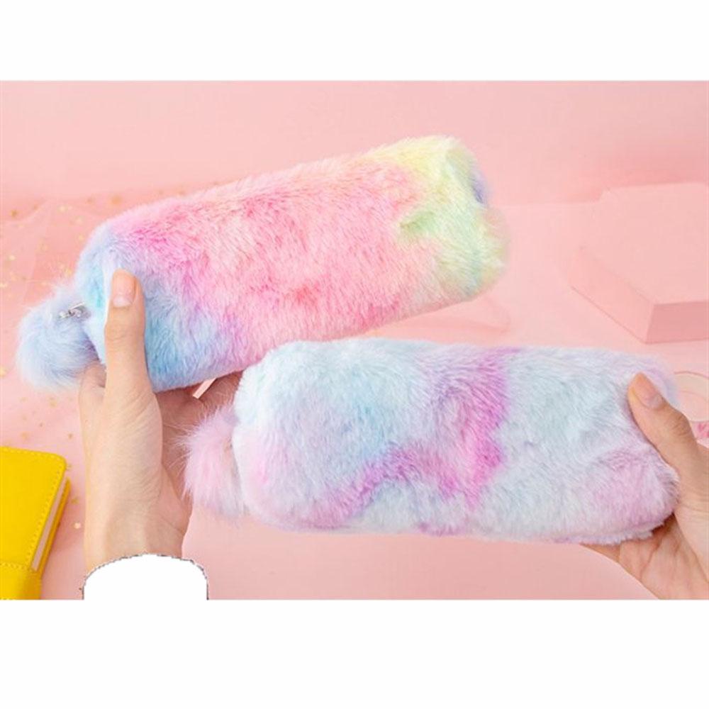 Túi Đựng Bút / Mỹ Phẩm Hình Bát Giác Màu Sắc Gradient Đáng Yêu