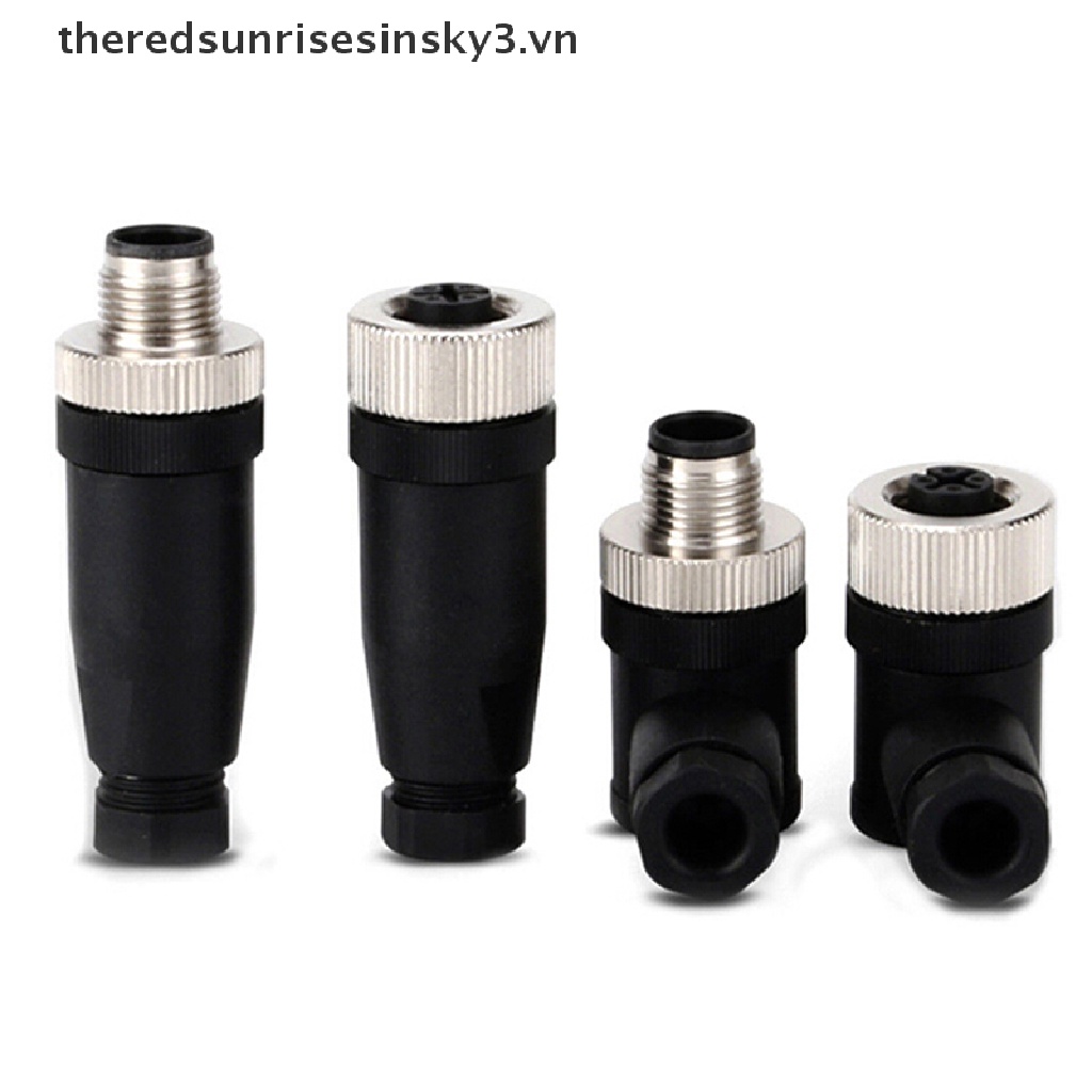 1 Đầu Nối Cảm Biến M12 3 / 4 / 5 pin Đực / Cái