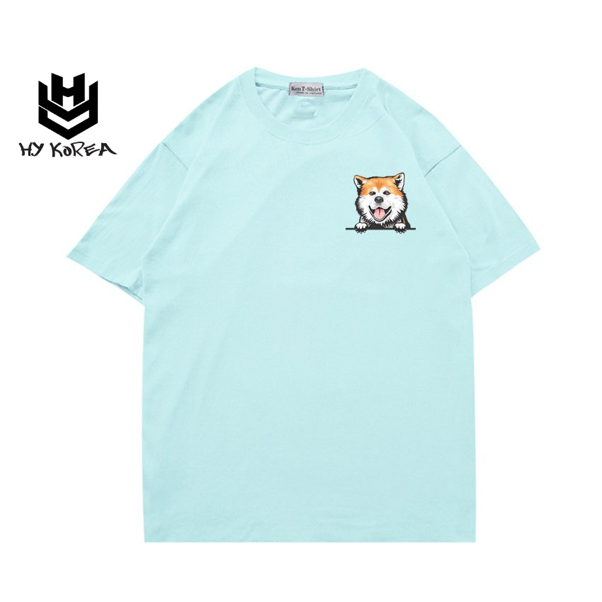 Áo thun tay ngắn nam nữ form rộng Shiba 937 HY KOREA