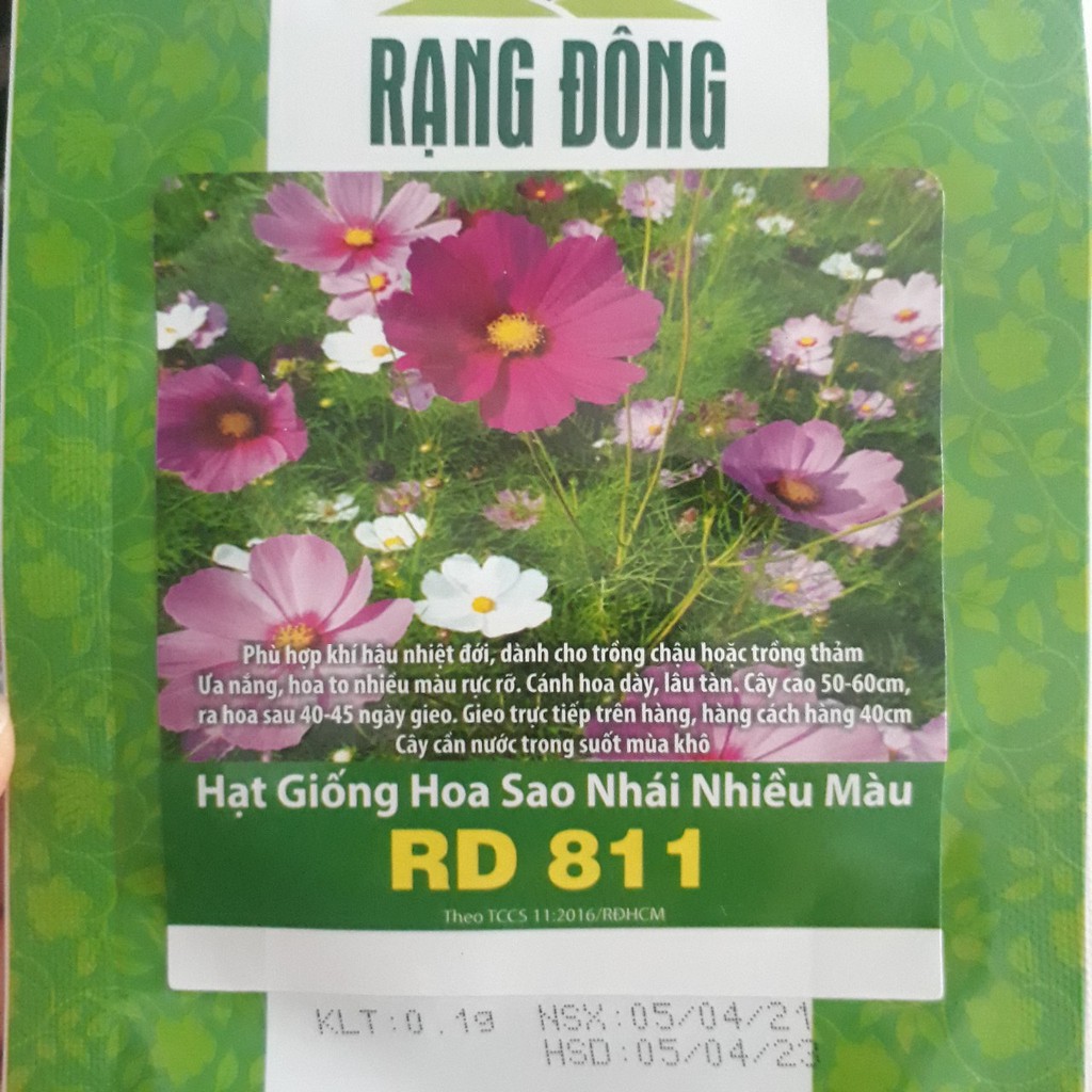 [Seeds] Hạt giống Hoa sao nhái đơn nhiều màu Rado, đóng gói 0.1gr