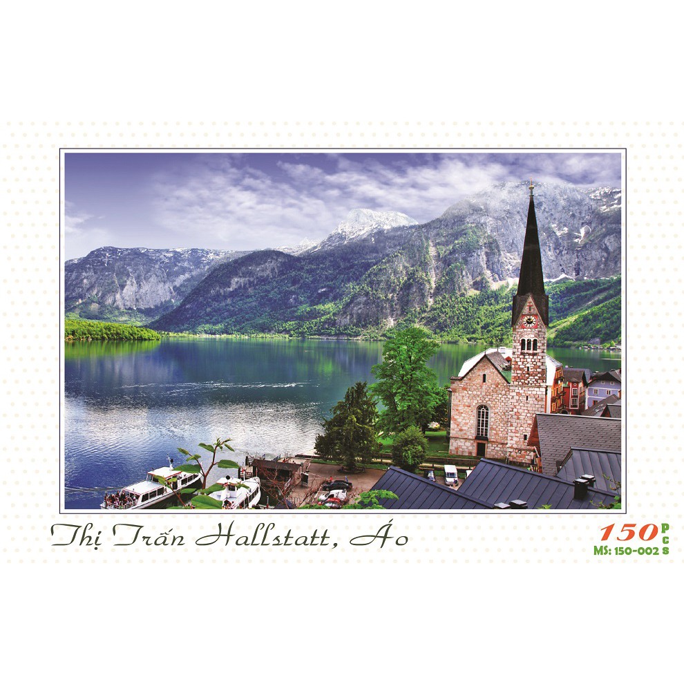 [Mã BMBAU50 giảm 10% đơn 99k] Bộ tranh xếp hình 150 mảnh – Thị trấn Hallstatt, Áo