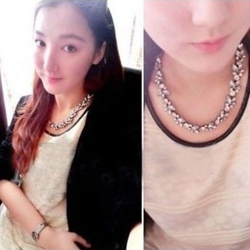 Vòng cổ hình hoa đính đá thời trang cho nữ