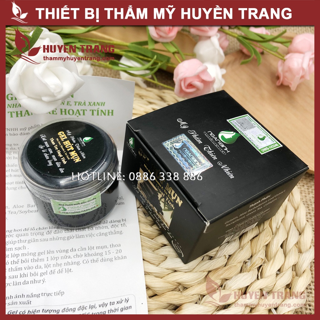 Mặt Nạ Gel Lột Mụn Than Tre Hoạt Tính Chuyên Hút Mụn Đầu Đen, Mụn Cám, Mụn Mũi - Thẩm Mỹ Huyền Trang