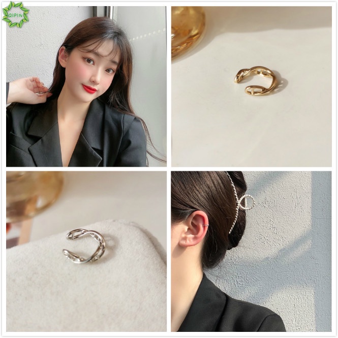 1 Khuyên Kẹp Vành Tai Hình Chữ C Đơn Giản Phong Cách Retro Cá Tính