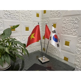 Cờ để bàn các nước cắm 3 nước tuỳ chọn