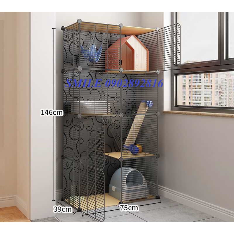 (TẶNG MÓC KHÓA CHUỒNG) COMBO CHUỒNG,LỒNG LƯỚI THÉP GHÉP DÀNH CHO CHÓ MÈO THÚ CƯNG ĐA NĂNG