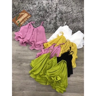 Áo voan tầng 2 dây