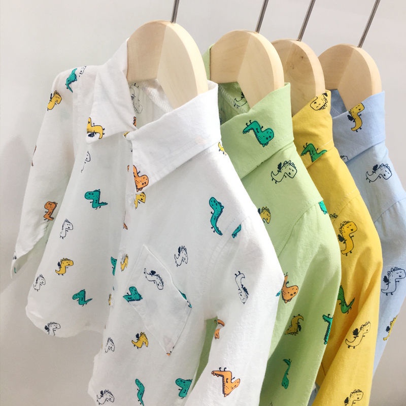 Áo Thun polo Tay Dài In Hình Hoạt Hình Dành Cho Bé Trai 1 Tuổi