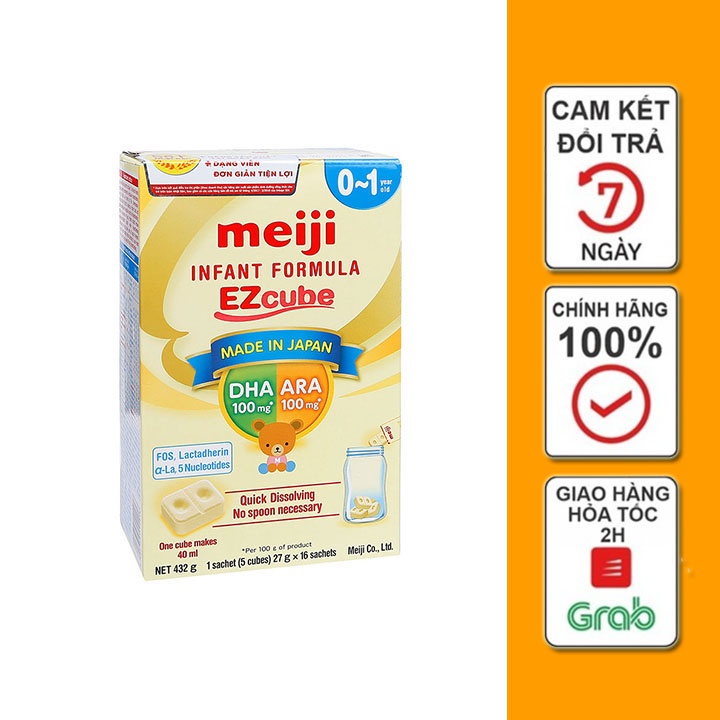 Sữa Meiji Thanh Số 0 Ezcube 432G Nhập Khẩu Nhật