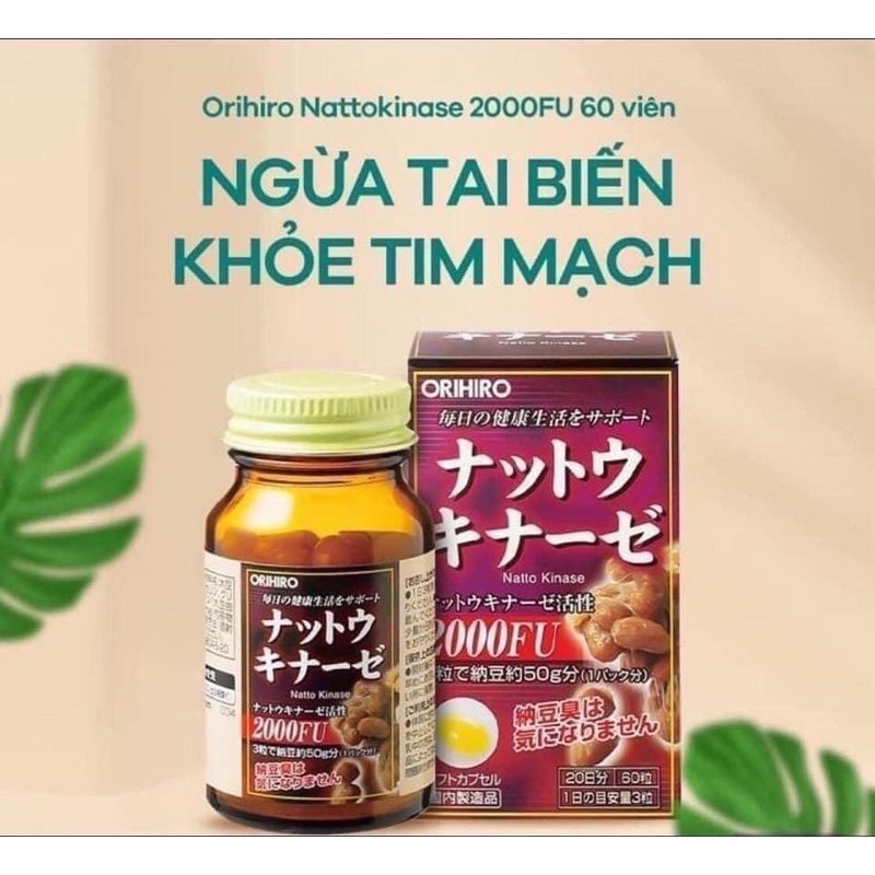 Viên Uống Orihiro Natto Kinase 2000FU Nhật Bản