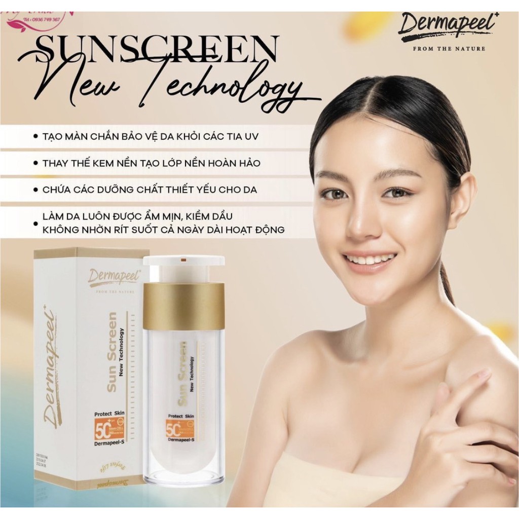 KEM CHỐNG NẮNG CAO CẤP DERMAPEEL+ 4IN1 SUN SCREEN SPF50+ - DƯỠNG DA HÀN QUỐC | BigBuy360 - bigbuy360.vn