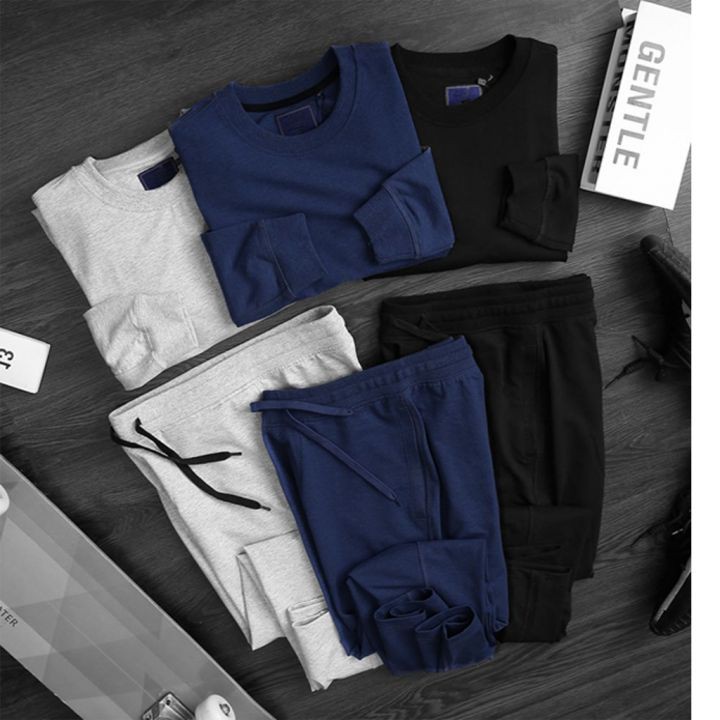 Bộ nỉ nam , Bộ thể thao nam trơn mềm mịn dày dặn đủ size từ 45-90 kg | BigBuy360 - bigbuy360.vn