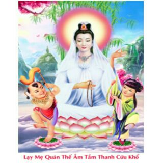 Tranh đính đá PHẬT QUAN ÂM YN5371 kích thước 50×69cm.