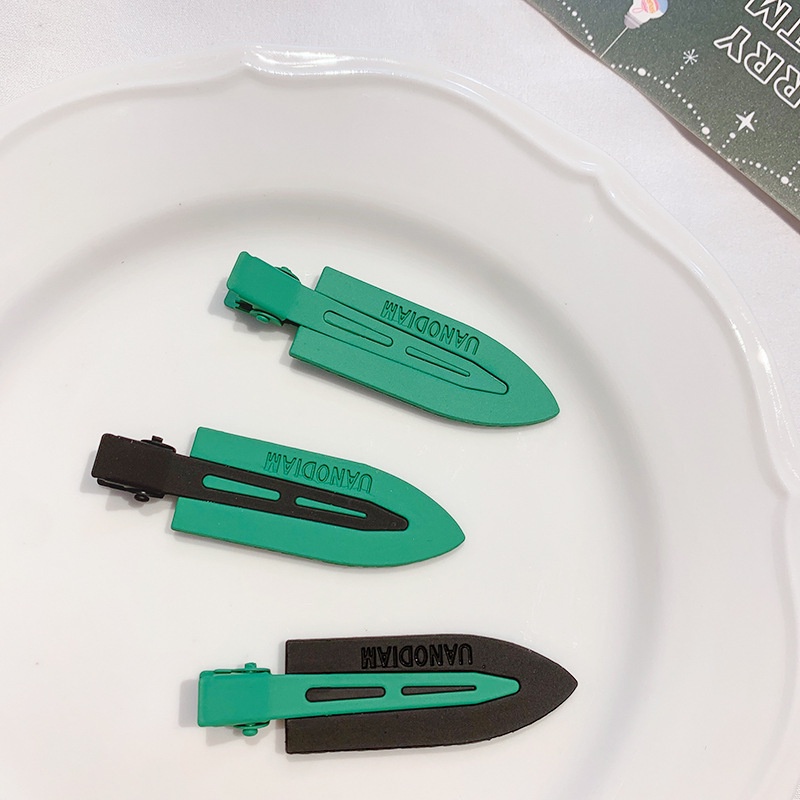 Kẹp Tóc Không Đường May Màu Sắc Tương Phản Phong Cách Nhật Hàn