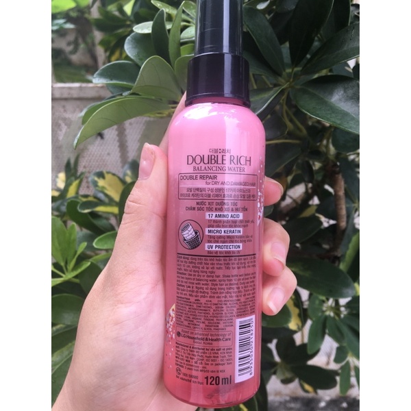 Xịt Dưỡng Tóc 120ml Double Rich Chăm Sóc Tóc Hư Tổn Mẫu Mới Chính Hãng.