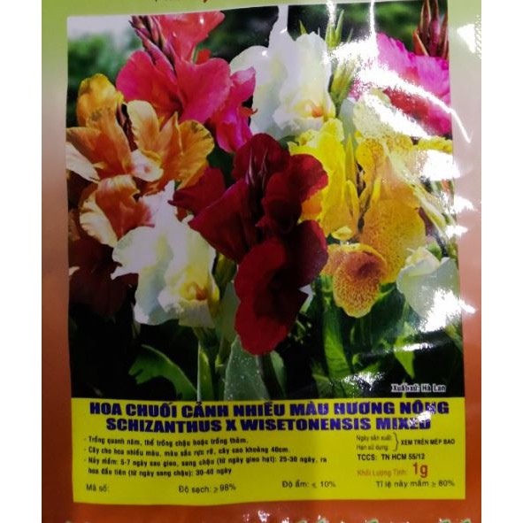 HẠT GIỐNG HOA CHUỐI CẢNH NHIỀU MÀU - GÓI 1 GRAM