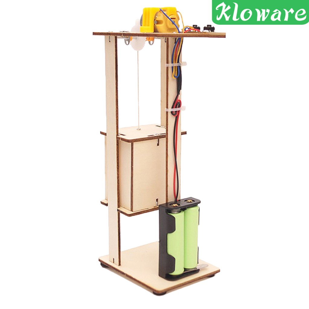 Đồ Chơi Mô Hình Thang Máy Nâng Bằng Điện Giáo Dục Khoa Học DIY Cho Bé