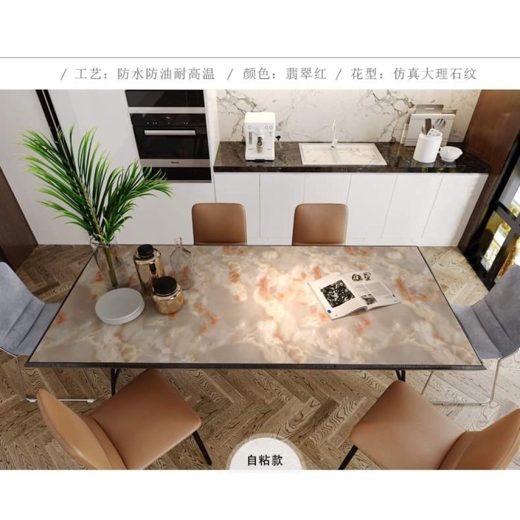 GIẤY DÁN BẾP ❤️FREESHIP❤️ Decal Dán bếp tráng bạc khổ rộng 60cm có sẵn keo bóc dán đơn giản