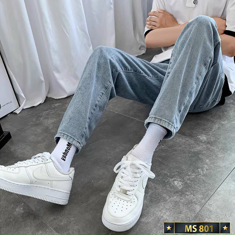 Quần jean nam baggy ống suông rộng - quần bò nam đen dáng đứng vải jeans cao cấp hottrend 2022 beautifulgilr U802