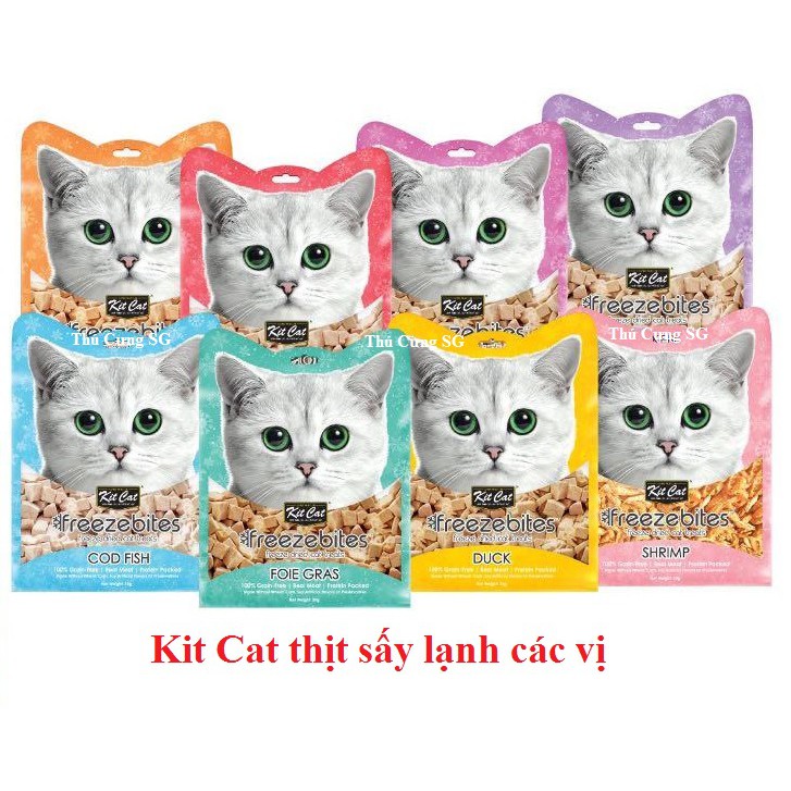 Bánh thưởng Kitcat FREEZE BITES 15g (Sấy lạnh thịt cá và gà các loại)