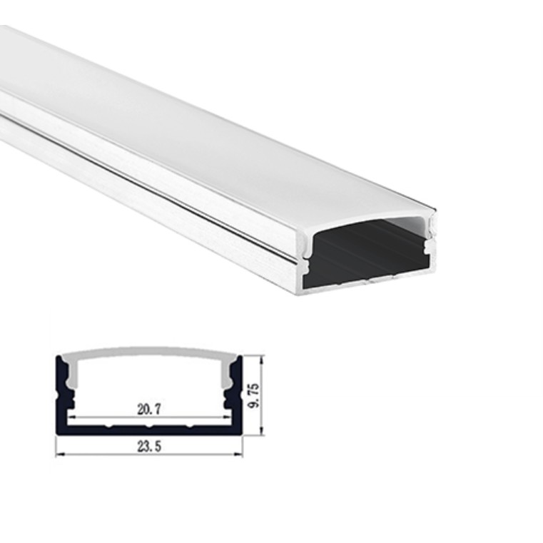 COMBO 10m Thanh Nhôm LED Chữ U Kích Thước 24 x 10mm Gắn Nổi