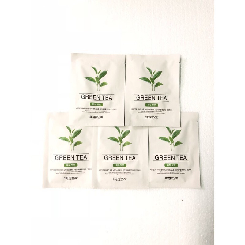 Mặt nạ chiết xuất trà xanh Skinfood Beauty In A Food Mask Sheet Green Tea