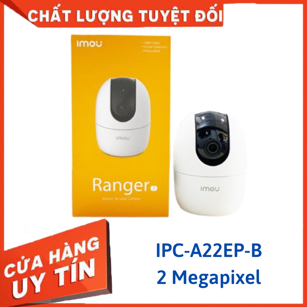 Camera Wifi Imou IPC-A22EP Full HD 1080P Quan Sát 360°, Âm Thanh Hai Chiều, Báo Động Con Người Hú Còi - Hàng Chính Hãng