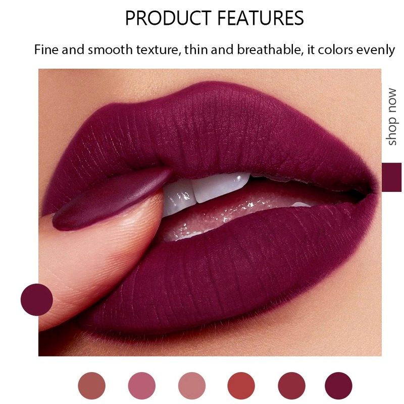 [Hàng mới về] Son môi dưỡng ẩm Handaiyan 6 màu lâu trôi quyến rũ không thấm nước