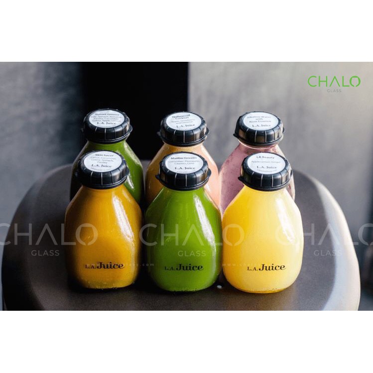 Combo 03 chai thủy tinh vuông dáng lùn nắp nhựa 500ml (Chai trơn, không in hình)