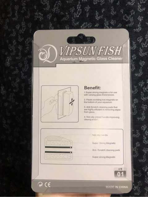 Nam Châm Vệ Sinh Bể Cá Vipsun Fish 01 (4x7cm) - Hàng Công ty