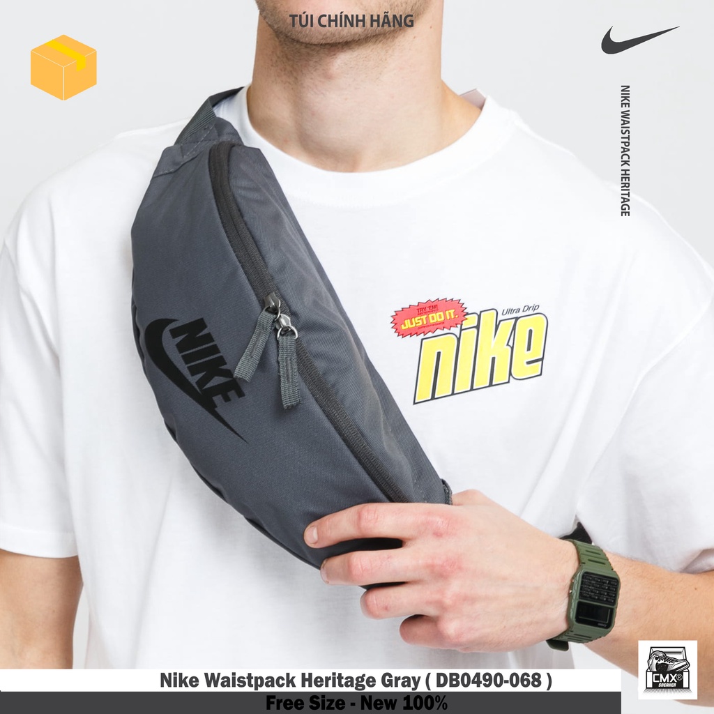 [ HÀNG CHÍNH HÃNG ] Túi Bao Tử Nike Waistpack Heritage Black ( DB0488-010 ) - HÀNG CHÍNH HÃNG 100%