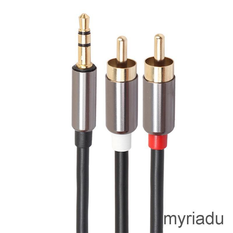 Cáp Chuyển Đổi Âm Thanh Từ Đầu Cắm 3.5mm Sang 2 Rca Cao Cấp