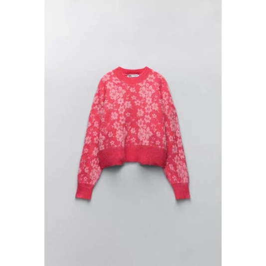 Áo len hoa lông thỏ Zarraa dư sịn