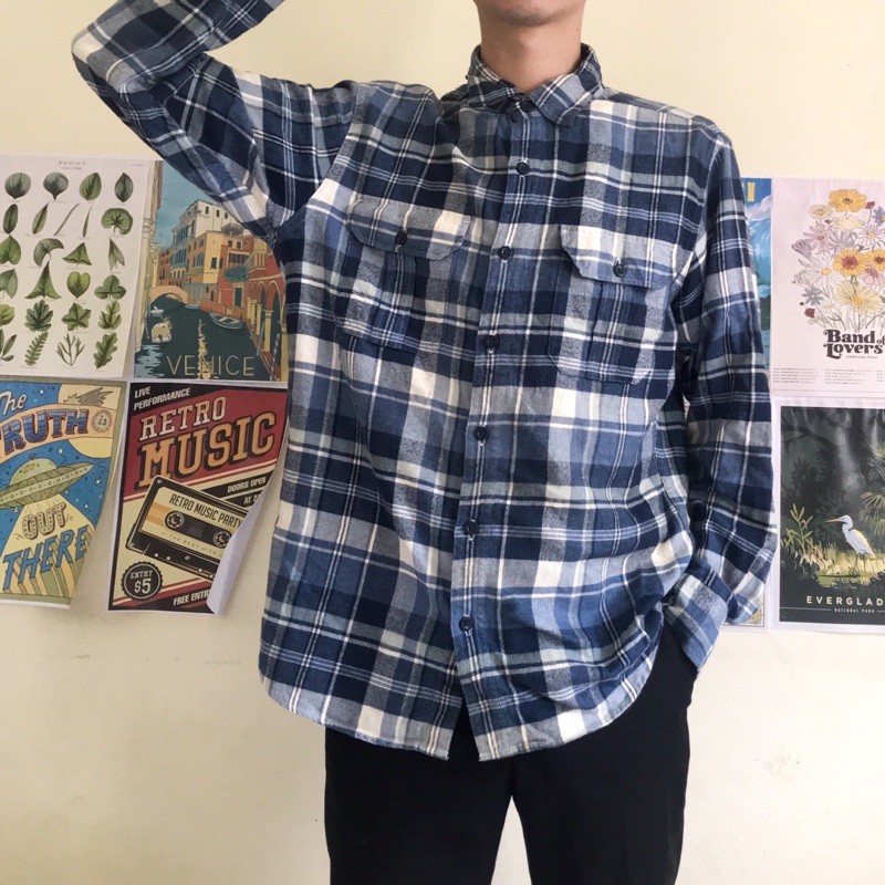 2HAND - SƠ MI FLANNEL NAM NỮ UNISEX OVERSIZE VỪA VINTAGE VỪA TRẺ TRUNG NĂNG ĐỘNG