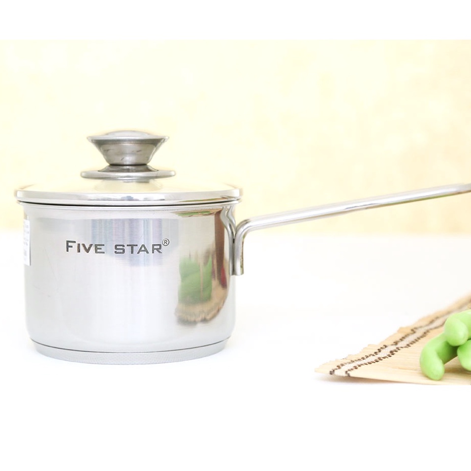 Quánh inox 3 đáy nắp kính Fivestar
