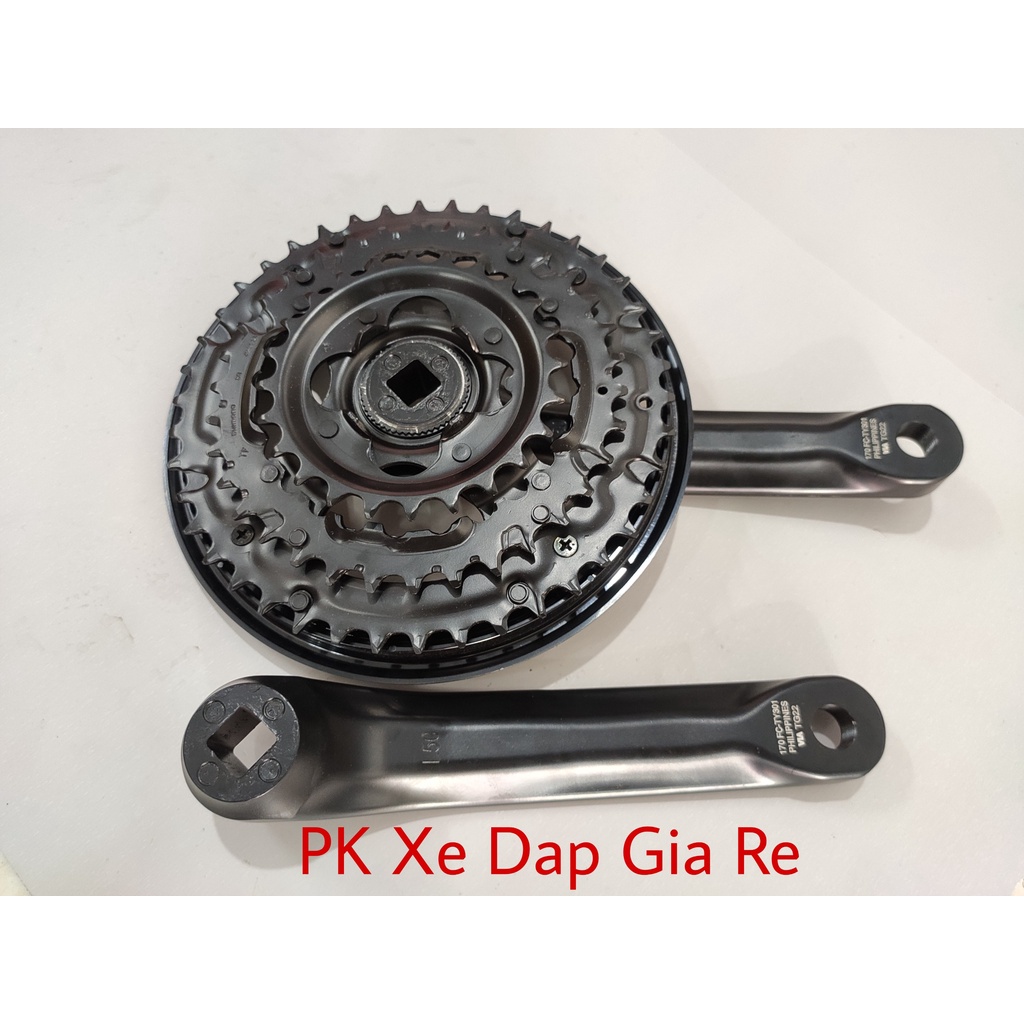 Đùi đĩa xe đạp thể thao Shimano FC-TY301 chính hãng, Đùi đĩa Shimano 3 tầng chất lượng cao