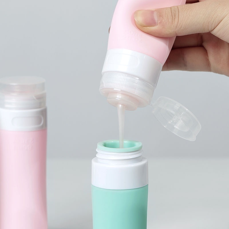Set 3 Chai Silicone Đựng Mỹ Phẩm Tiện Lợi Khi Đi Du Lịch