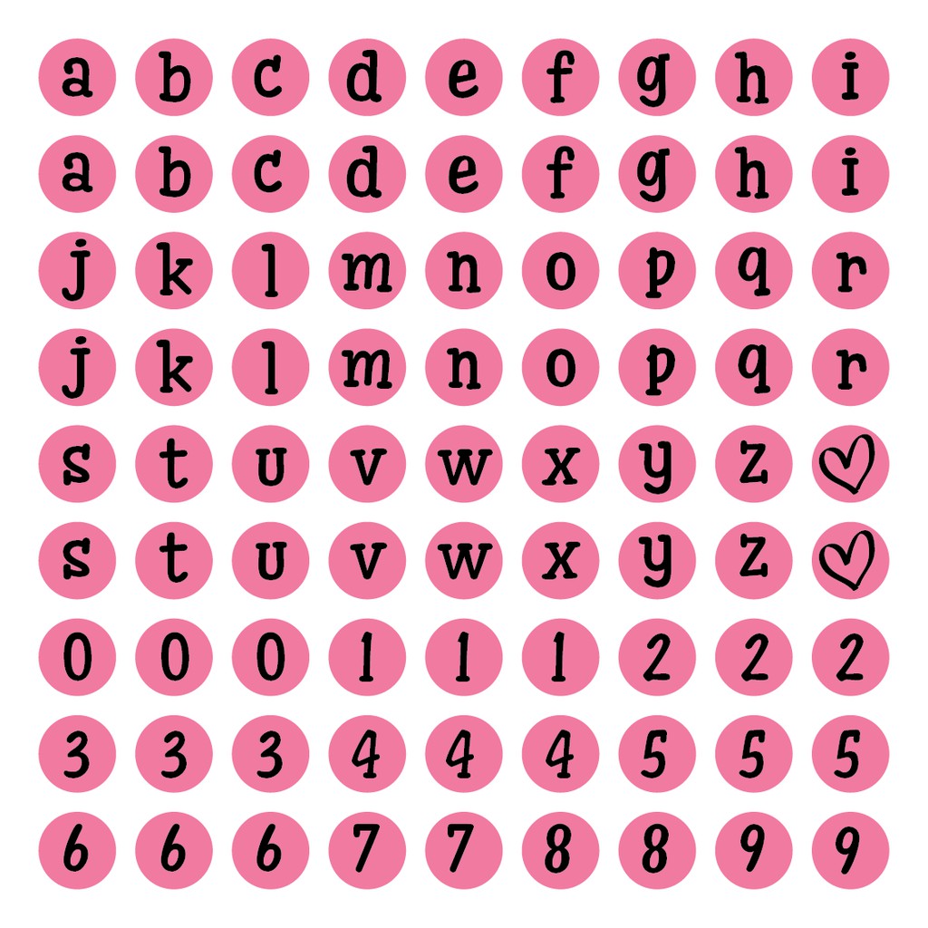 hình dán chữ và số sunny dùng trang trí sổ tay và nhật ký