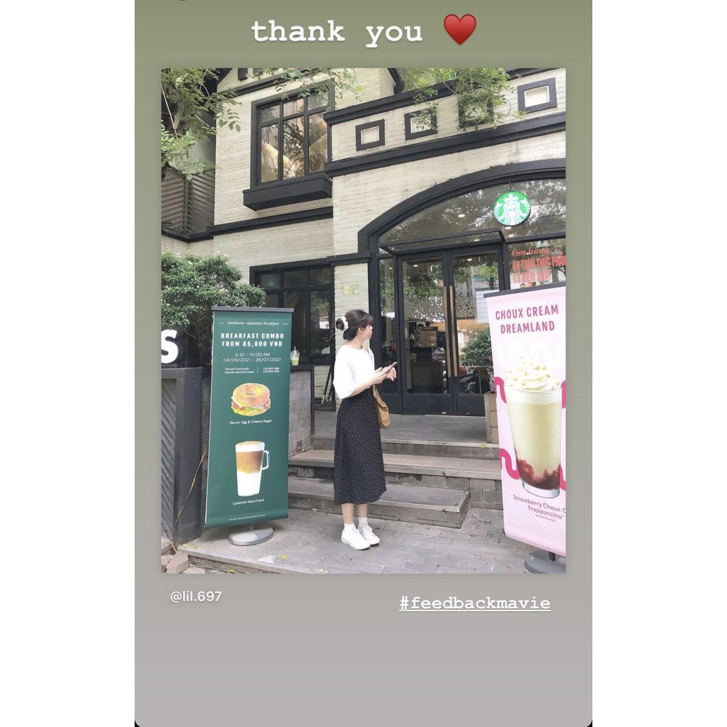 Chân váy dài chấm bi Ma Vie